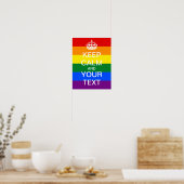 Erstellen Sie Ihr eigenes Regenbogen "BEHALT CALM" Poster (Küche)