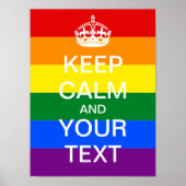 Erstellen Sie Ihr eigenes Regenbogen "BEHALT CALM" Poster (Vorne)
