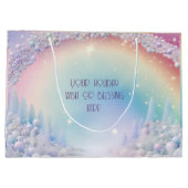 Erstellen Sie Ihr eigenes Regenbogen Weihnachtswun Große Geschenktüte (Rückseite)