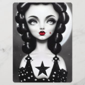 Erstellen Sie Ihr eigenes Retro Black Star Pinup Menükarte (Rückseite)