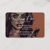 Erstellen Sie Ihr eigenes Retro-Mädchen in Brille  Visitenkarte (Rückseite)