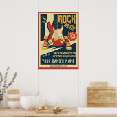 Erstellen Sie Ihr eigenes Retro Rock Musikposter Poster (Küche)