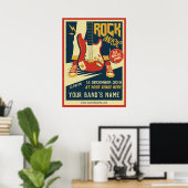 Erstellen Sie Ihr eigenes Retro Rock Musikposter Poster (Heimbüro)
