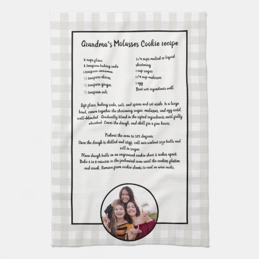 Erstellen Sie Ihr eigenes Rezept Keepake Buffalo H Geschirrtuch (Vertikal)