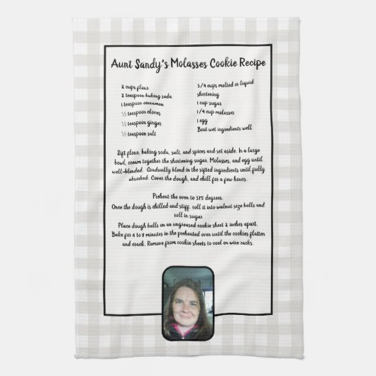 Erstellen Sie Ihr eigenes Rezept Keepake Buffalo H Geschirrtuch (Vertikal)