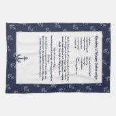 Erstellen Sie Ihr eigenes Rezept Keepake Navy Blue Geschirrtuch (Horizontal)