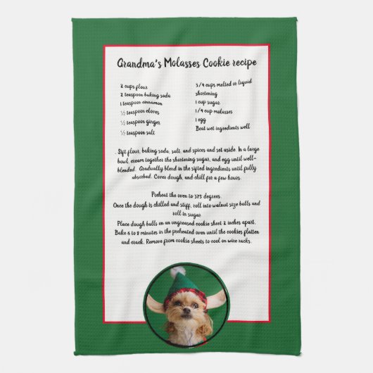 Erstellen Sie Ihr eigenes Rezept Keepsake Add Foto Geschirrtuch (Vertikal)