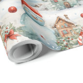 Erstellen Sie Ihr eigenes Riesenschneedorf Geschenkpapier (Rolleneckpunkt)