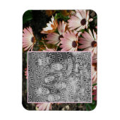 Erstellen Sie Ihr eigenes rosa African Daisy Blume Magnet (Vertikal)
