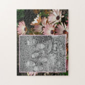 Erstellen Sie Ihr eigenes rosa African Daisy Blume Puzzle (Vertikal)