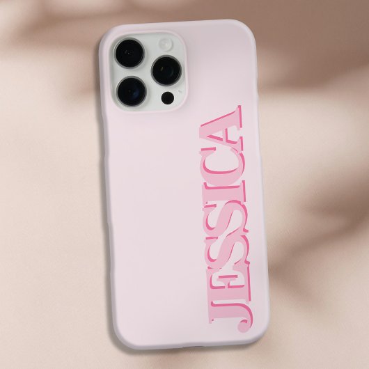 Erstellen Sie Ihr eigenes rosa Name Monogramm Case-Mate iPhone Hülle