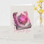 Erstellen Sie Ihr eigenes rosa Pentagramm Grimoire Karte (Gelbe Blume)