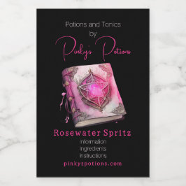 Erstellen Sie Ihr eigenes rosa Pentagramm Grimoire Lebensmitteletikett