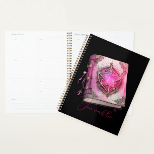 Erstellen Sie Ihr eigenes rosa Pentagramm Grimoire Planer