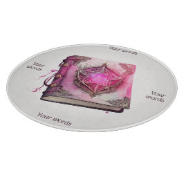 Erstellen Sie Ihr eigenes rosa Pentagramm Grimoire Schneidebrett