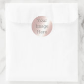 Erstellen Sie Ihr eigenes, rosafarbenes Metallsati Runder Aufkleber (Tasche)