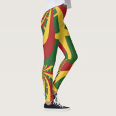 Erstellen Sie Ihr eigenes rotes goldenes Rasta-Des Leggings (Rechts)