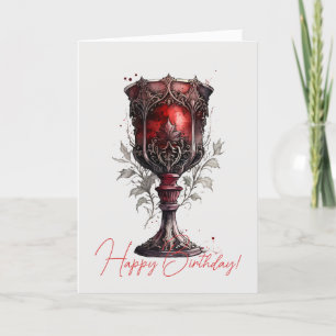 Erstellen Sie Ihr eigenes rotes Gotisches Chalice Feiertagskarte