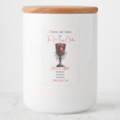 Erstellen Sie Ihr eigenes rotes Gotisches Chalice Lebensmitteletikett (Vorderseite)