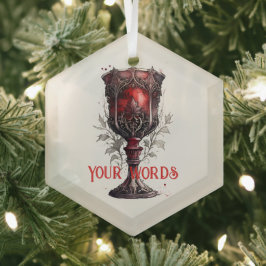 Erstellen Sie Ihr eigenes rotes Gotisches Chalice Ornament Aus Glas