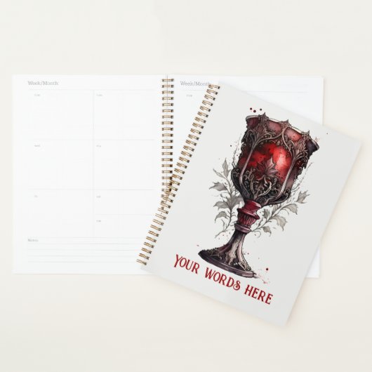 Erstellen Sie Ihr eigenes rotes Gotisches Chalice Planer (Anzeige)