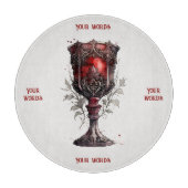 Erstellen Sie Ihr eigenes rotes Gotisches Chalice Schneidebrett (Vorderseite)