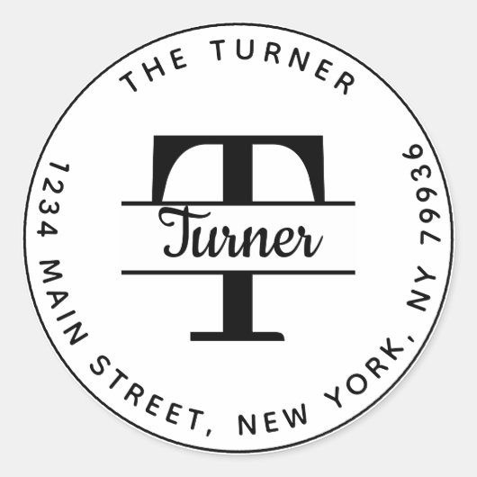 Erstellen Sie Ihr eigenes Round-Rücksendeadresse-M Runder Aufkleber (Vorderseite)