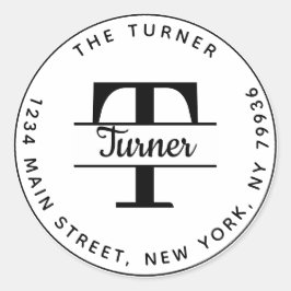 Erstellen Sie Ihr eigenes Round-Rücksendeadresse-M Runder Aufkleber