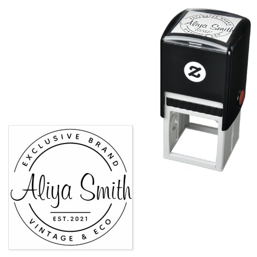 Erstellen Sie Ihr eigenes Round-Script-Logo Permastempel (Beispiel)