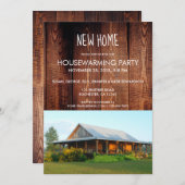 Erstellen Sie Ihr eigenes rustikales New Zuhause H Einladung (Vorne/Hinten)