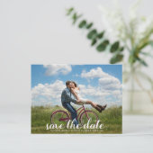Erstellen Sie Ihr eigenes Save the Date-Foto Ankündigungspostkarte (Stehend Vorderseite)