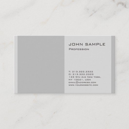 Erstellen Sie Ihr eigenes Schlichtes, modernes Ber Visitenkarte (Vorderseite)