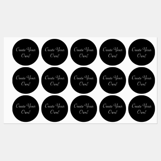 Erstellen Sie Ihr eigenes Schwarz Etiketten (Blatt)