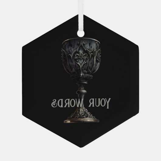 Erstellen Sie Ihr eigenes schwarz-gotisches Chalic Ornament Aus Glas (Rückseite)
