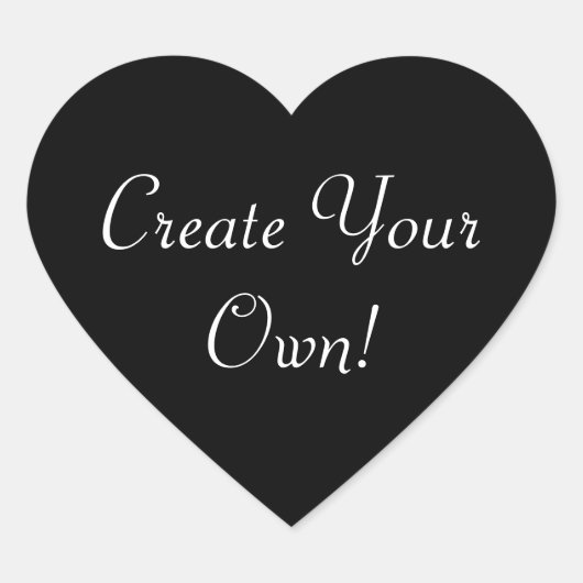 Erstellen Sie Ihr eigenes Schwarz Herz-Aufkleber (Vorderseite)