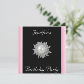 Erstellen Sie Ihr eigenes Schwarz mit Jewel Einlad Einladung (Stehend Vorderseite)