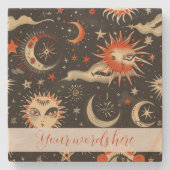 Erstellen Sie Ihr eigenes schwarz-orangefarbenes H Steinuntersetzer (Vorderseite)