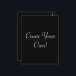 Erstellen Sie Ihr eigenes Schwarz Postkarte<br><div class="desc">Erstellen Sie Ihre eigene Postkarte für jeden Anlass!</div>