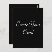 Erstellen Sie Ihr eigenes Schwarz Postkarte (Vorne/Hinten)