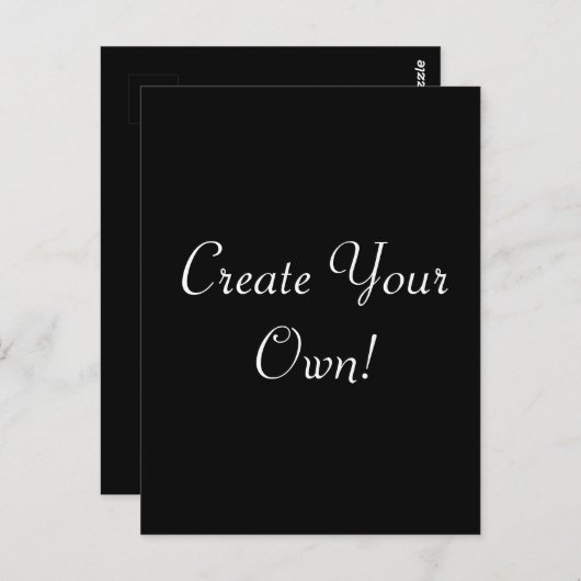 Erstellen Sie Ihr eigenes Schwarz Postkarte (Vorne/Hinten)