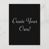 Erstellen Sie Ihr eigenes Schwarz Postkarte (Vorderseite)