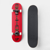 Erstellen Sie Ihr eigenes Schwarz-Rot-Grün-Grundde Skateboard (Vorderseite)