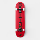 Erstellen Sie Ihr eigenes Schwarz-Rot-Grün-Grundde Skateboard (Vorderseite)