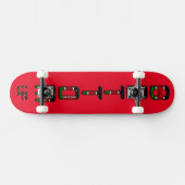 Erstellen Sie Ihr eigenes Schwarz-Rot-Grün-Grundde Skateboard (Horizontal)