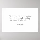 Erstellen Sie Ihr eigenes Schwarz-Weiß-Angebot Poster (Vorne)