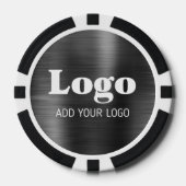 Erstellen Sie Ihr eigenes schwarzes Geschäftslogo  Pokerchips (Vorderseite)