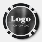 Erstellen Sie Ihr eigenes schwarzes Geschäftslogo  Pokerchips (Rückseite)