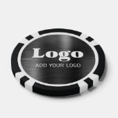 Erstellen Sie Ihr eigenes schwarzes Geschäftslogo  Pokerchips (Einzeln)