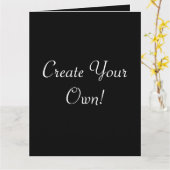 Erstellen Sie Ihr eigenes schwarzes Groß Karte (Gelbe Blume)