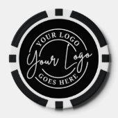 Erstellen Sie Ihr eigenes schwarzes Logo Pokerchips (Vorderseite)